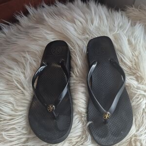 Tory Burch Black Flip Flop Sandals
